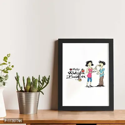 TheKarkhana Brother-Sister Love Quote Frame ""There's no butter friend that a sister"" for Home and Wall Decor Rakhi Gift (23.5 x 33.5 cm) (With Glass)-thumb2