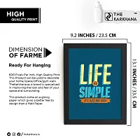 TheKarkhana- Motivational Quote Frames ""Life Is Simple Just Not Easy"" For Home, Office Decor (23.5 x 33.5 cm) (With Glass)-thumb2
