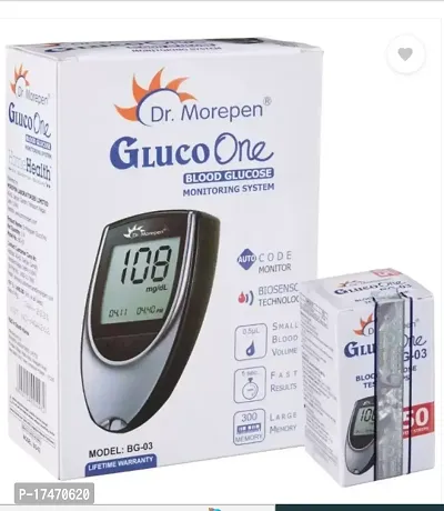 Dr. Morepen Morepenbg03 Glucometer with 25 Strips Glucometer  (grey)-thumb0