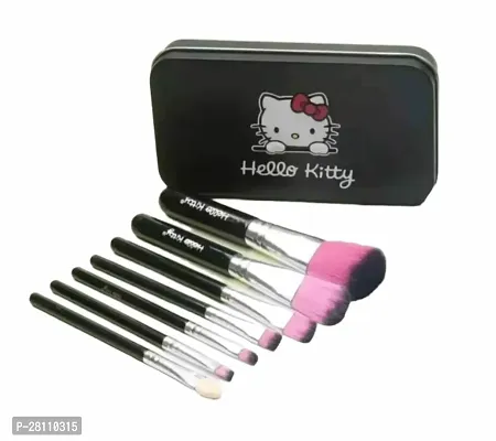 Black hello kitty makeup brush set