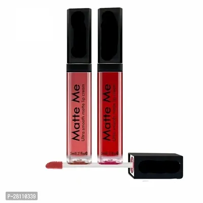 Matte Me Liquid Lipstick Non Transferable Matte Red Pack Of 2-thumb0