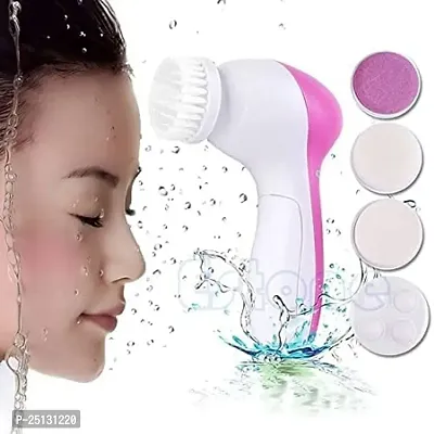 5 in 1 Portable Electric Facial Cleaner Battery Powered Multifunction Face  Massager-thumb0