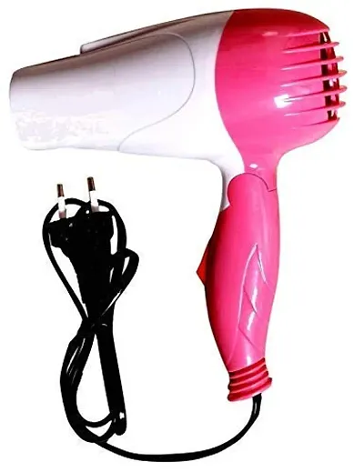 saanvishubh? 1290 Professional Electric Foldable Hair Dryer With 2 Speed Control 1000 Watt - Pink And White