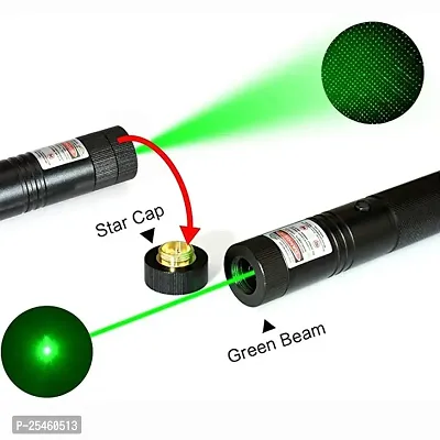 Multipurpose Laser Light Long Range Pointer Pen Beam with Adjustable Antena Cap to Change Project Design for Presentation (Green Laser light)