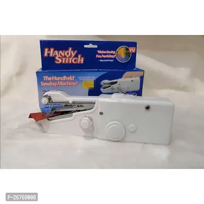Makes life easy Electric Handy Sewing/Stitch Handheld Cordless Portable White Sewing Machine for Home Tailoring-thumb0