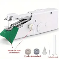 Makes life easy Electric Handy Sewing/Stitch Handheld Cordless Portable White Sewing Machine for Home Tailoring-thumb1