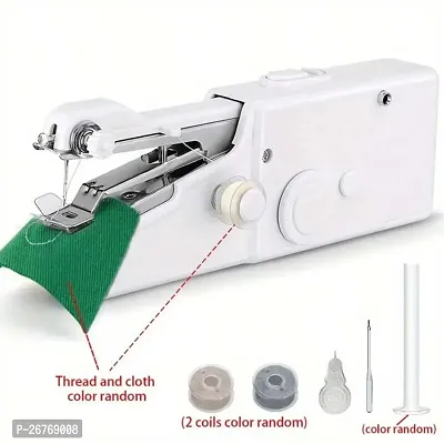Makes life easy Electric Handy Sewing/Stitch Handheld Cordless Portable White Sewing Machine for Home Tailoring-thumb2