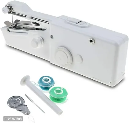 Makes life easy Electric Handy Sewing/Stitch Handheld Cordless Portable White Sewing Machine for Home Tailoring-thumb3
