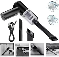 VACCUM CLEANER Portable Electric Professional Cleaner Dust Collection/2 in 1 Car Vacuum Cleaner Handheld Wireless Home Car USB Rechargeable Hand Vacuum Cleaner (2 in 1 Vacuum) (Black)-thumb2