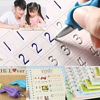 Sank Magic Practice Copybook, Number Tracing Book for Preschoolers with Pen, Magic Calligraphy Copybook Set Practical Reusable Writing Tool Simple Hand Lettering-thumb2