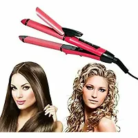 Nova 20009 2 in 1 Hair straightener and curler For Women and Men (PINK)-thumb4