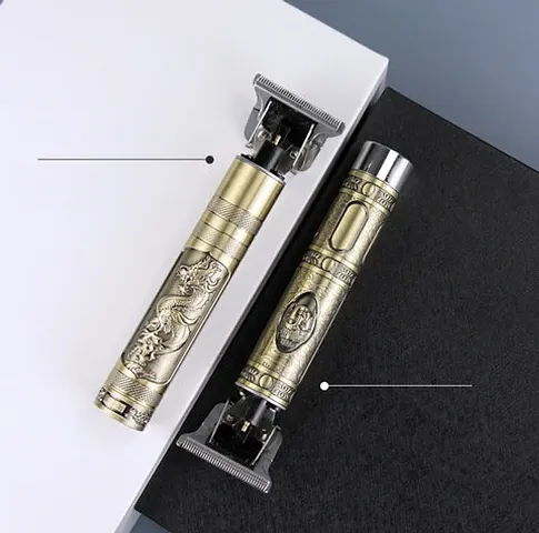 Premium Gold Metal Hair Trimmer, Drag/ Beard Trimmer Combo For Men