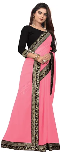 Beautiful Georgette Saree With Blouse Piece For Women-thumb3