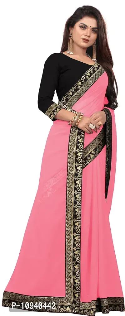 Beautiful Georgette Saree With Blouse Piece For Women-thumb4