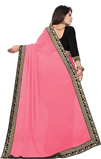 Beautiful Georgette Saree With Blouse Piece For Women-thumb1