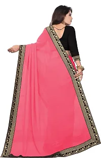 Beautiful Georgette Saree With Blouse Piece For Women-thumb1