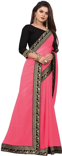 Beautiful Georgette Saree With Blouse Piece For Women-thumb3