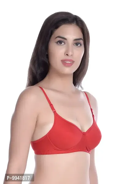 Sizzling Red Everyday Lightly Padded Bras For Women-thumb2