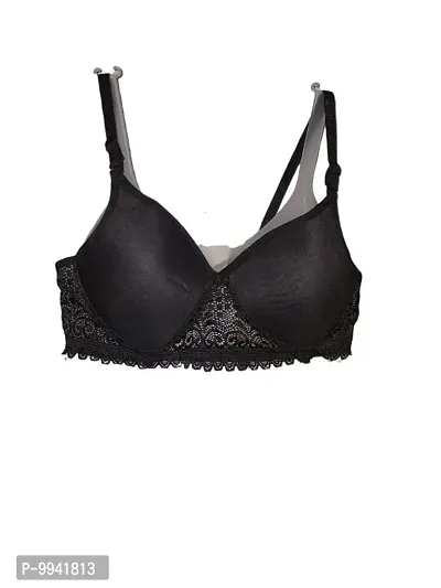 Sizzling Black  Everyday Lightly Padded Bras For Women