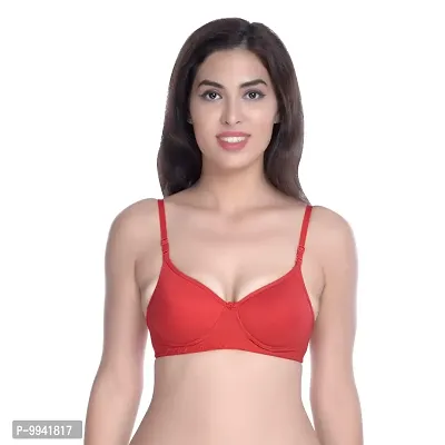 Sizzling Red Everyday Lightly Padded Bras For Women