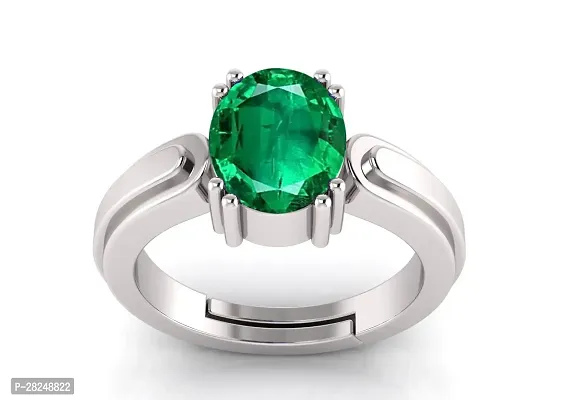 Classy Gems 9.25 Ratti Panna (Emerald) Gemstone Adjustable Ring-thumb0