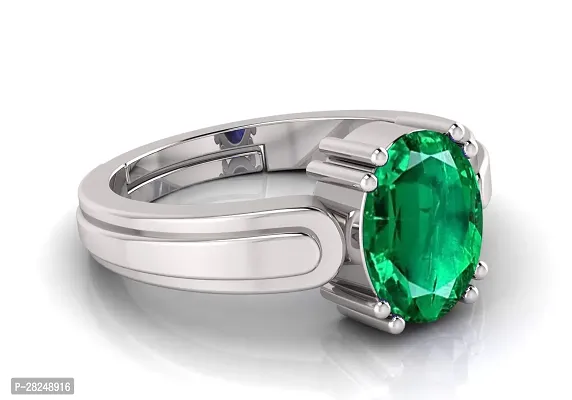 Classy Gems 12.25 Ratti Panna (Emerald) Gemstone Adjustable Ring-thumb0