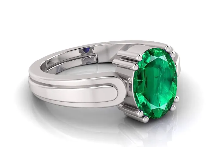 Classy Gems 12.25 Ratti Panna (Emerald) Gemstone Adjustable Ring
