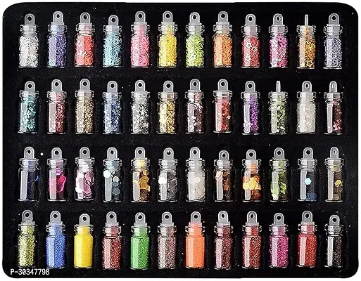 Glitter Set of Nail Decoration - Set of 48 Bottles-thumb0