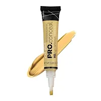 PRO HD CONCEAL CORRECTOR YELLOW HD CONCEALER WITH ROUND FOUNDATION BRUSH COMBO PACK 2-thumb2