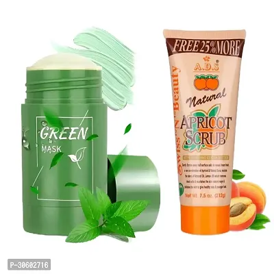 Green Stick Mask And Face Moisturizes Oil Control Scrub Combo