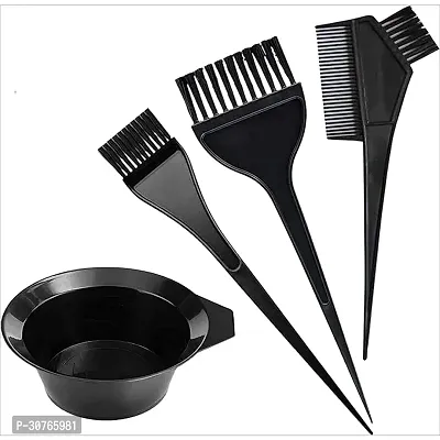 Hair Coloring Dyeing Kit 3 Tint Tool Brush and 1 Bowl Set Double-Sided Coloring Comb