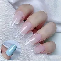 100 Pieces Artificial Transparent Nails Set, False Nails Tips 10 Sizes Fake Acrylic Nail Kit with 2 Nail Glues-thumb3