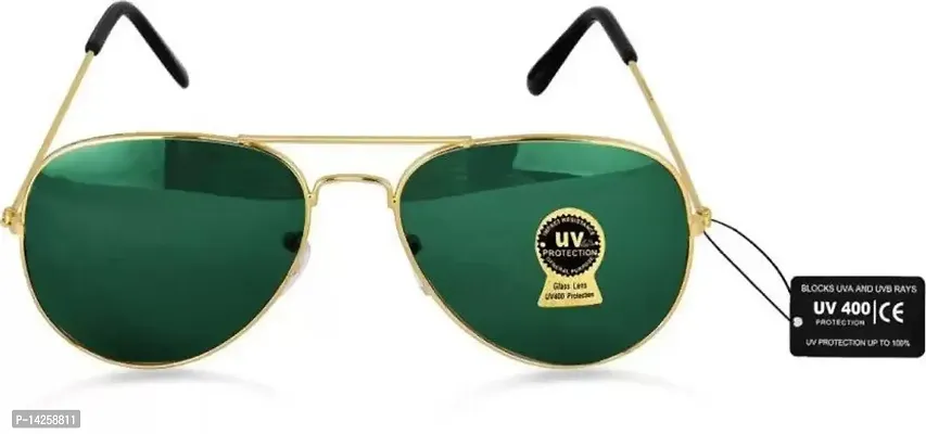 UV Protection Aviator Sunglasses (Free Size)  (For Men  Women, Golden, Black) Special price