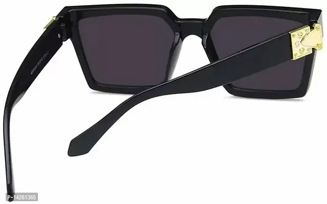 UV Protection Over-sized Sunglasses (60)  (For Men  Women, Black)-thumb3