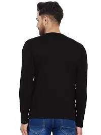 Reliable Black Cotton Printed Round Neck Tees For Men-thumb1