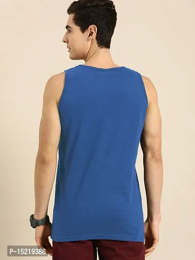 Organic Chics Round Neck Sleeveless Graphic Printed 100% Cotton Regular Fit Men's Vest-thumb2