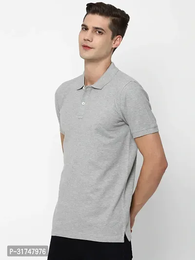 Stylish Cotton Blend T-shirt For Men-thumb2