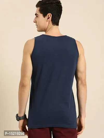 Organic Chics Round Neck Sleeveless Graphic Printed 100% Cotton Regular Fit Men's Vest-thumb2