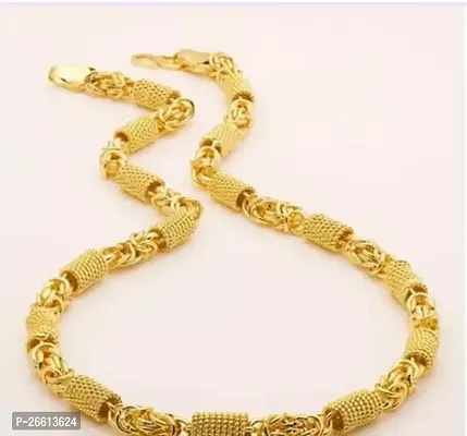 Alluring Golden Brass American Diamond Chain For Men Pack Of 1