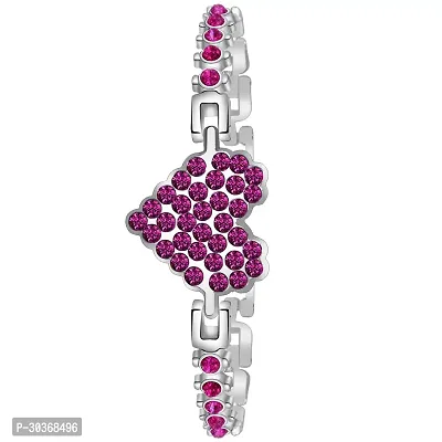 FANCY HEART DESIGN STUDDED COLORED DIAMOND BRACELET FOR GIRLS  WOMEN-thumb0