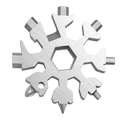 18-In-1 Snowflake Multi-Tool, Incredible Tool Christmas, Valentines Day Item, Silver