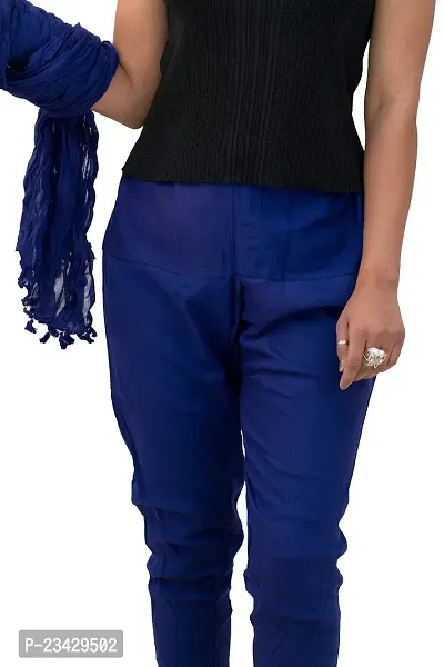 Patiala-n-dupatta Women's Cotton Solid Churidar With Dupatta (52225-19-(1), Royal Blue, Free Size)-thumb4