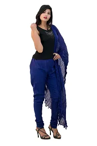 Patiala-n-dupatta Women's Cotton Solid Churidar With Dupatta (52225-19-(1), Royal Blue, Free Size)-thumb1