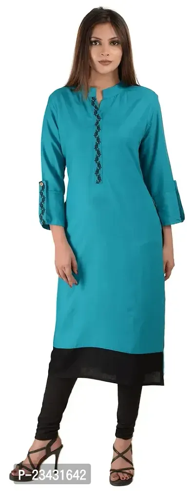 Naaj Kurtis Women's Cotton Straight Kurta-thumb0