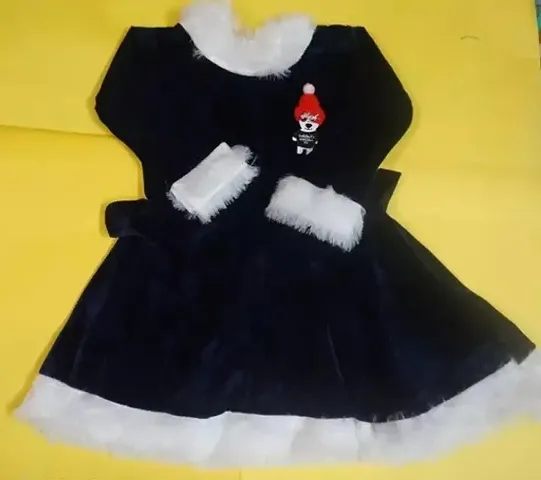 Kids Girls Woolen Frock and Cap