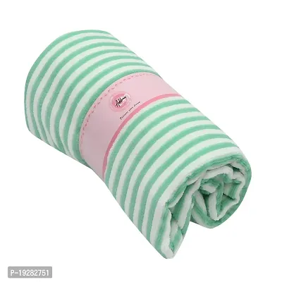Addone Microfiber Bath Towel for Men and Women 70cm x 140cm - pack of 1 Green stripe-thumb0