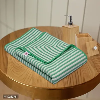 Addone Microfiber Bath Towel for Men and Women 70cm x 140cm - pack of 1 Green stripe-thumb5
