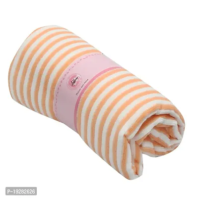 Addone Bath Towel Microfiber 70cm x 140cm size - pack of 1 Orange Stripe