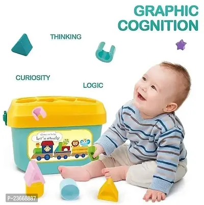 Baby's First Blocks ABCD Learning Shape Pieces, Toy for Children 18 Months + Kids Boys  Girls, Sorter  Baby and Toddler Toy Learning Developmental Educational Toy (Multicolor)-thumb4