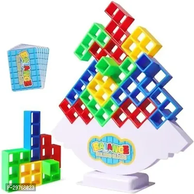 Tetra Tower Game 16 Pcs Stack Tower, Swing Stack High Child Balance Building Block  Toy for Family, Travel, Parties for Adults  Kids.-thumb0